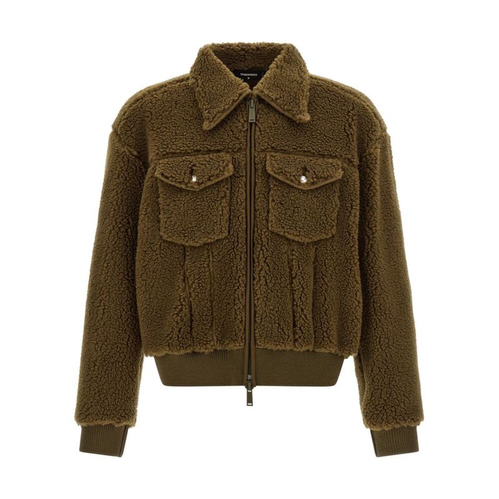 Dsquared² Brown Polyester Full-Length Men's Jacket